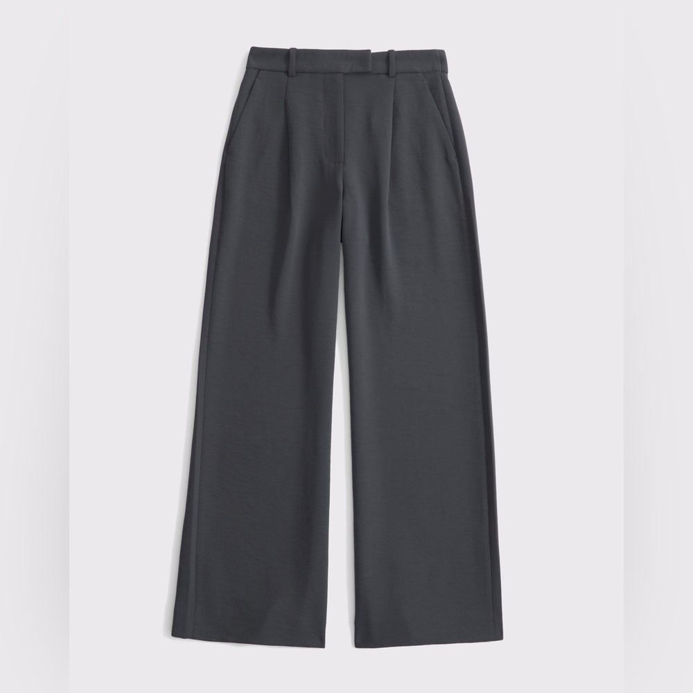 Abercrombie and fitch Harper premium wide leg crepe pants